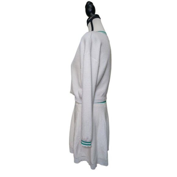 House of Harlow 1960 x Revolve White Knit Varsity Sweater & Skirt Set – Size M - Picture 4 of 15